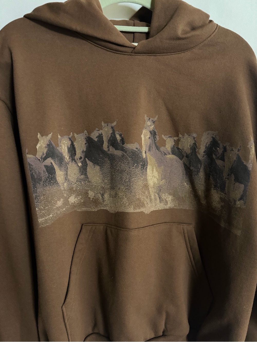 Darlin’ Horse Graphic Brown Hoodie Size Large NWT - Picture 3 of 7